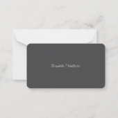 シンプル結婚モダンChic's No MealオプションRSVP ノートカード (裏面)