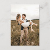 シンプル結婚モノグラムクラシックミニマルQRコード エンクロージャーカード (正面)