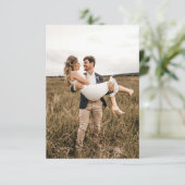 シンプル結婚モノグラムクラシックミニマルQRコード エンクロージャーカード (スタンド正面)