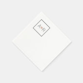 シンプル結婚ラブモノグラム スタンダードカクテルナプキン (角)