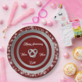 シンプル結婚リングや輪カスタマイズスシルバー ペーパープレート (パーティー)