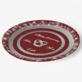 シンプル結婚リングや輪カスタマイズスシルバー ペーパープレート (アングル)