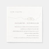 シンプル結婚リングや輪 | 赤面ピンクおもしろいファクト スタンダードカクテルナプキン (正面)