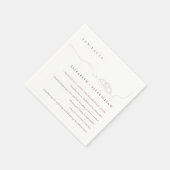 シンプル結婚リングや輪 | 赤面ピンクおもしろいファクト スタンダードカクテルナプキン (角)