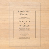 シンプル結婚伝統的のリハ アクリル招待状 (正面)