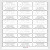 シンプル結婚住所 シール (シート)