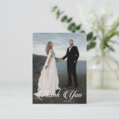 シンプル結婚写真あいさつ文を追加 ポストカード (スタンド正面)