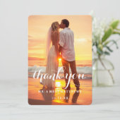 シンプル結婚写真サンキューカード サンキューカード (スタンド正面)
