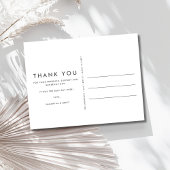 シンプル結婚写真サンキューカード ポストカード