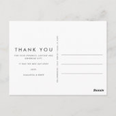 シンプル結婚写真サンキューカード ポストカード (裏面)