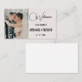 シンプル結婚写真座席表 プレイスカード (正面/裏面)