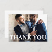 シンプル結婚写真感謝 サンキューカード (正面/裏面)