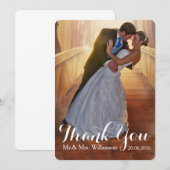 シンプル結婚写真感謝 サンキューカード (正面/裏面)