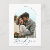 シンプル結婚写真感謝 ポストカード (正面)