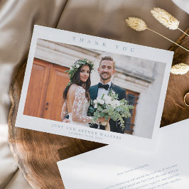 シンプル結婚写真 サンキューカード