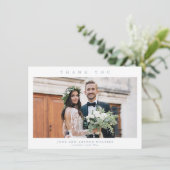 シンプル結婚写真 サンキューカード (スタンド正面)