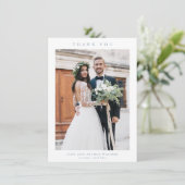 シンプル結婚写真 サンキューカード (スタンド正面)