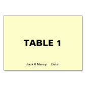 シンプル結婚又は記念日の名称と日付 テーブルナンバー (裏面)