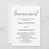 シンプル結婚取消発表 案内状 (正面)