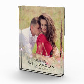 シンプル結婚夫婦の写真名の日付 フォトブロック (右)