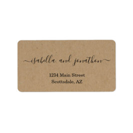シンプル結婚差出人住所ラベル – クラフト ラベル
