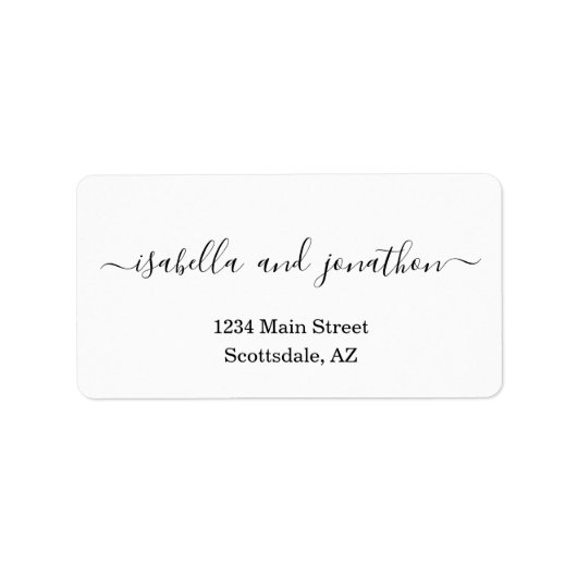 シンプル結婚差出人住所ラベル ラベル (正面)