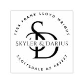 シンプル結婚差出人住所 セルフインキングスタンプ (デザイン)