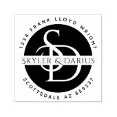 シンプル結婚差出人住所 セルフインキングスタンプ (デザイン)