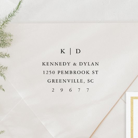 シンプル結婚差出人住所 セルフインキングスタンプ