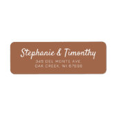 シンプル結婚差出人住所 ラベル (正面)