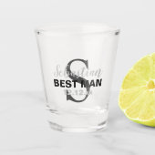 シンプル結婚式のパーティ名パーソナライズされた ショットグラス (正面)