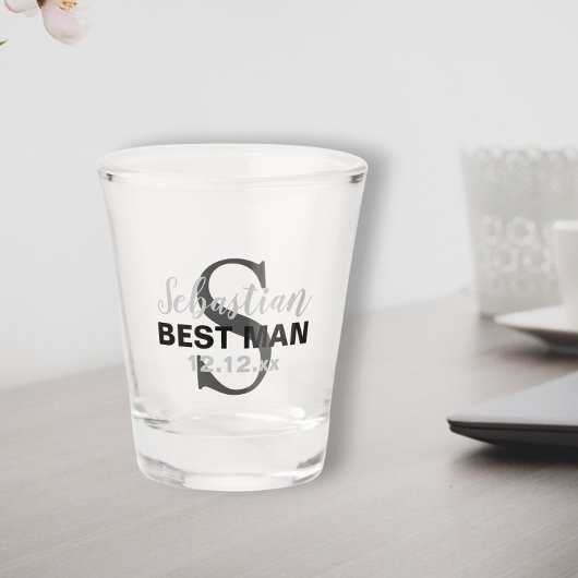 シンプル結婚式のパーティ名パーソナライズされた ショットグラス
