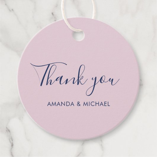 シンプル結婚式の引き出物モダンサンキューギフトラベル フェイバータグ (正面)