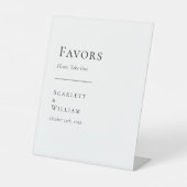 シンプル結婚式の引き出物モダン台座標識 台座サイン (正面)