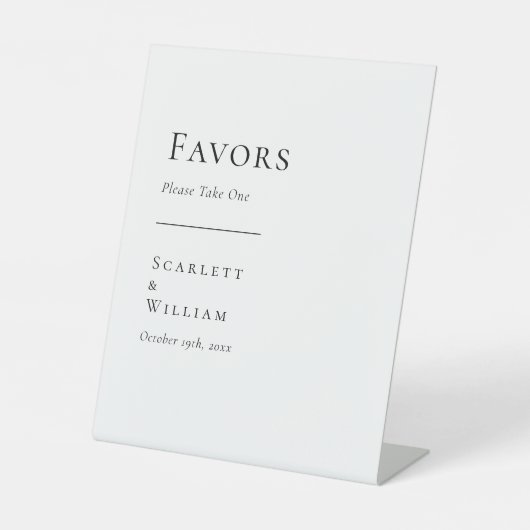 シンプル結婚式の引き出物モダン台座標識 台座サイン (正面)