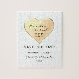 シンプル結婚式の日付の保存 ジグソーパズル