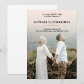 シンプル結婚式招待状とイマ素晴らしグ 招待状 (正面/裏面)