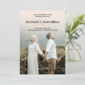 シンプル結婚式招待状とイマ素晴らしグ 招待状 (スタンド正面)