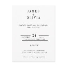 シンプル結婚式招待状はがきテンプレート