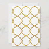 シンプル結婚式招待状エレガンスフェイクゴールドフォイル 招待状 (裏面)