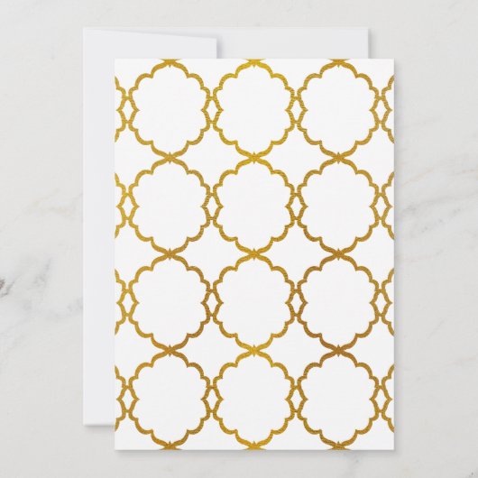 シンプル結婚式招待状エレガンスフェイクゴールドフォイル 招待状 (裏面)