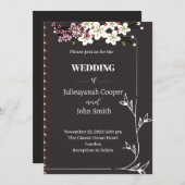 シンプル結婚式招待状カード 招待状 (正面/裏面)