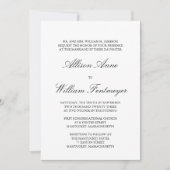 シンプル結婚式招待状伝統的とフォーマル 招待状 (正面)