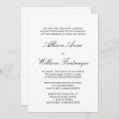 シンプル結婚式招待状伝統的とフォーマル 招待状 (正面/裏面)