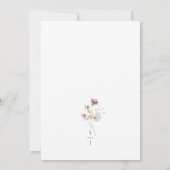 シンプル結婚式招待状 | おもしろいフローラデザイン 招待状 (裏面)