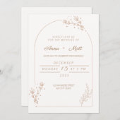 シンプル結婚式招待状 招待状 (正面/裏面)