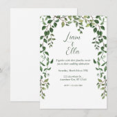 シンプル結婚式招待状 招待状 (正面/裏面)