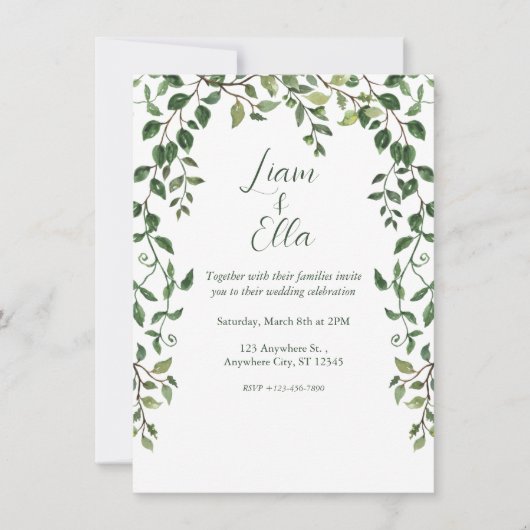 シンプル結婚式招待状 招待状 (正面)