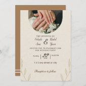 シンプル結婚式招待状 招待状 (正面/裏面)