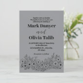 シンプル結婚式招待状 招待状 (スタンド正面)